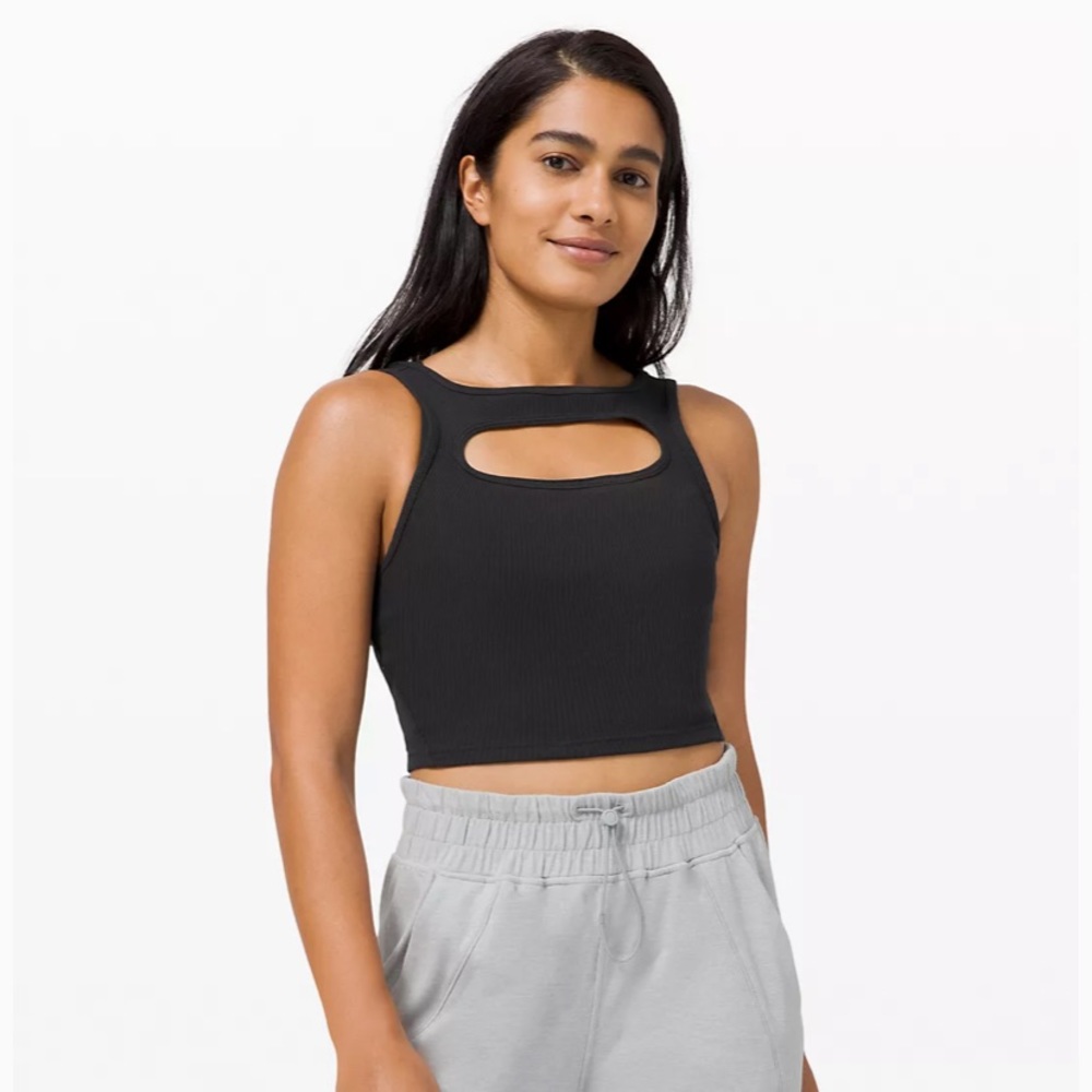 Lululemon LA front cut-out crop tank NWOT
